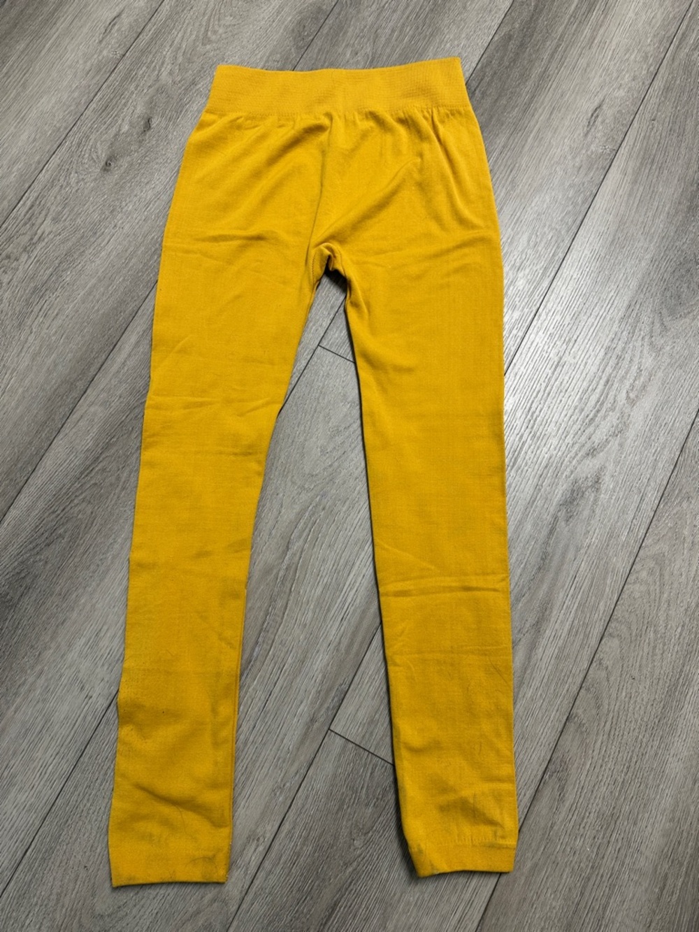 Yellow Knit Leggings